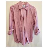 Southern Tide Classic Fit L Orange and Blue Check Long Sleeve Shirt