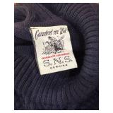 S.N.S. Herning Navy Wool Sweater XL Knitted in Denmark