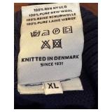 S.N.S. Herning Navy Wool Sweater XL Knitted in Denmark