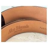 Allen Edmonds Leather Dress Belt, Brown, Size 38/95