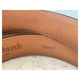 Allen Edmonds Leather Dress Belt, Brown, Size 38/95