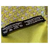 Hermes Paris Silk Pocket Square with Airplane and Bird Pattern