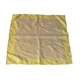 Hermes Paris Silk Pocket Square with Airplane and Bird Pattern