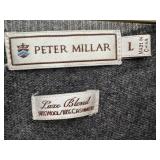 Peter Millar Luxe Blend Gray Quarter-Zip Sweater Size L