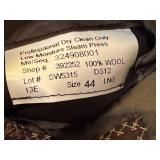 Southwick 100% Wool Windowpane Plaid Blazer Size 44 Long