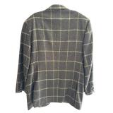 Southwick 100% Wool Windowpane Plaid Blazer Size 44 Long