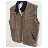 Peter Millar XL Mens Houndstooth Vest with Corduroy Collar