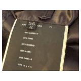 Prada Milano Charcoal Grey 100% Camel Hair Blazer, Size 56R, Made in Italy