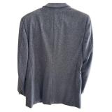 Prada Milano Charcoal Grey 100% Camel Hair Blazer, Size 56R, Made in Italy