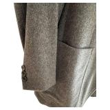 Prada Milano Charcoal Grey 100% Camel Hair Blazer, Size 56R, Made in Italy