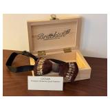 Brackish Coosaw Feather Bow Tie with Pheasant and Quail Feathers in Box