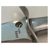 Simply Eezy 7 Inch Fixed Blade Knife with Wood Handle