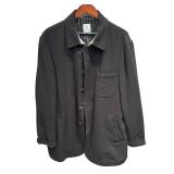 Peter Millar Black Button-Up Wool Blend Jacket, Size Large