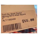 Altea Square Plaid Twill Handkerchief by Scott Dayton Spring 2013