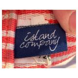 Set of 2 Island Company and Needlepoint Canvas Belts with Brass and Leather Accents