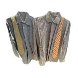 Set of 2 Peter Millar Dress Shirts with Silk Ties, Size Large