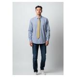 Set of 2 Peter Millar Dress Shirts with Silk Ties, Size Large