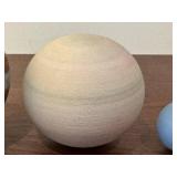 Set of 4 Handcrafted Ceramic Planet Sculptures