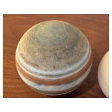 Set of 4 Handcrafted Ceramic Planet Sculptures