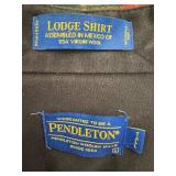 Pendleton Tall Lodge Shirt Red Green Plaid Virgin Wool Size XL