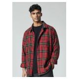 Pendleton Tall Lodge Shirt Red Green Plaid Virgin Wool Size XL