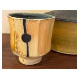 Set of 3 Signed Studio Pottery Vessels by Maren Kloppman, Jeff Ostrich, and DA