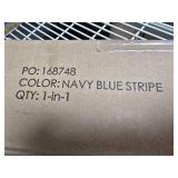 Outdoor Steel Striped Market Patio Umbrella w/ Tilt, Crank Lift - 10ft