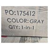 3-Tier Woodgrain Pattern Solar Patio Umbrella, Tilt Adjustment - 10ft (Gray)