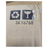 Set of 5 Collapsible Hyacinth Storage Baskets w/ Inserts - 13x13in (White)