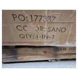 Solar LED Offset Hanging Patio Umbrella w/ Crank Tilt Adjustment - 10ft (Sand)