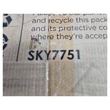 Solar LED Offset Hanging Patio Umbrella w/ Crank Tilt Adjustment - 10ft (Slate)