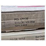 Folding Zero Gravity Recliner Patio Lounge Chair w/ Canopy, Side Tray (Hot Pink)