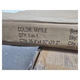 Oversized Reclining Zero Gravity Chair Lounger w/ Cup Holder, Pillow (Navy)