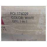 3-Piece Small Folding Patio Bistro Set w/ 2 Chairs (White)