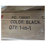 55lb Round Wicker Style Patio Umbrella Stand w/ Blackened Bronze Finish