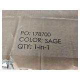 8-Cube Bookshelf, 13.5in Storage Display w/ Removable Panels, Customizable (Sage)