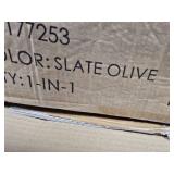 Solar LED Offset Hanging Patio Umbrella w/ Crank Tilt Adjustment - 10ft (Slate)