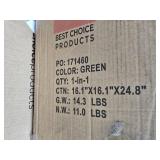 XL Pre-Lit Ceramic Christmas Tree Decoration w/ LED Light, Timer - 24in