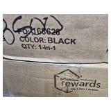 Large Water Hyacinth Double Laundry Hamper Basket w/ 2 Liner Bags (Black)