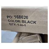 Large Water Hyacinth Double Laundry Hamper Basket w/ 2 Liner Bags (Black)