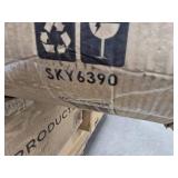 3-Tier Solar Patio Umbrella w/ LED Lights, Tilt Adjustment, Crank - 10ft (Red)