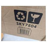 3-Tier Solar Patio Umbrella w/ LED Lights, Tilt Adjustment, Crank - 10ft (Black)