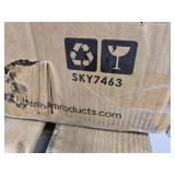 Solar LED Offset Hanging Patio Umbrella w/ Crank Tilt Adjustment - 10ft (Rust)