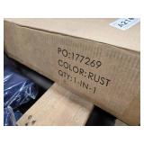 Solar LED Offset Hanging Patio Umbrella w/ Crank Tilt Adjustment - 10ft (Rust)