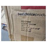 Kids Mini Kick Scooter Toy w/ Colorful Light-Up Wheels, Adjustable T-Bar (Yellow)