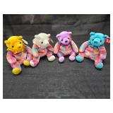 (4) Collectable Beenie Baby Bears
