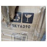 3-Tier Solar Patio Umbrella w/ LED Lights, Tilt Adjustment, Crank - 10ft (Red)