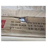 55lb Round Wicker Style Patio Umbrella Stand w/ Blackened Bronze Finish