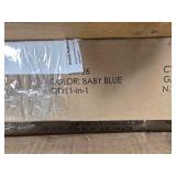 Outdoor Steel Market Patio Umbrella Decoration w/ Tilt, Crank Lift - 10ft (Baby Blue)