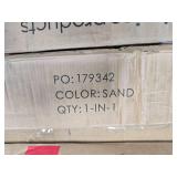 Solar LED Lighted Patio Umbrella w/ Tilt Adjustment, UV-Resistant - 10ft (Sand)